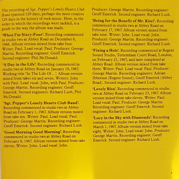 The Beatles - Sgt. Pepper's Lonely Hearts Club Band (CD) | Near Mint (NM) Near Mint (NM)