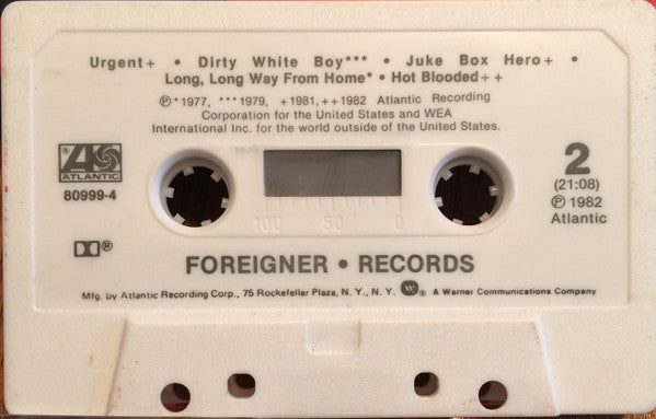 Foreigner - Records *CASSETTE* | Near Mint (NM) Near Mint (NM)