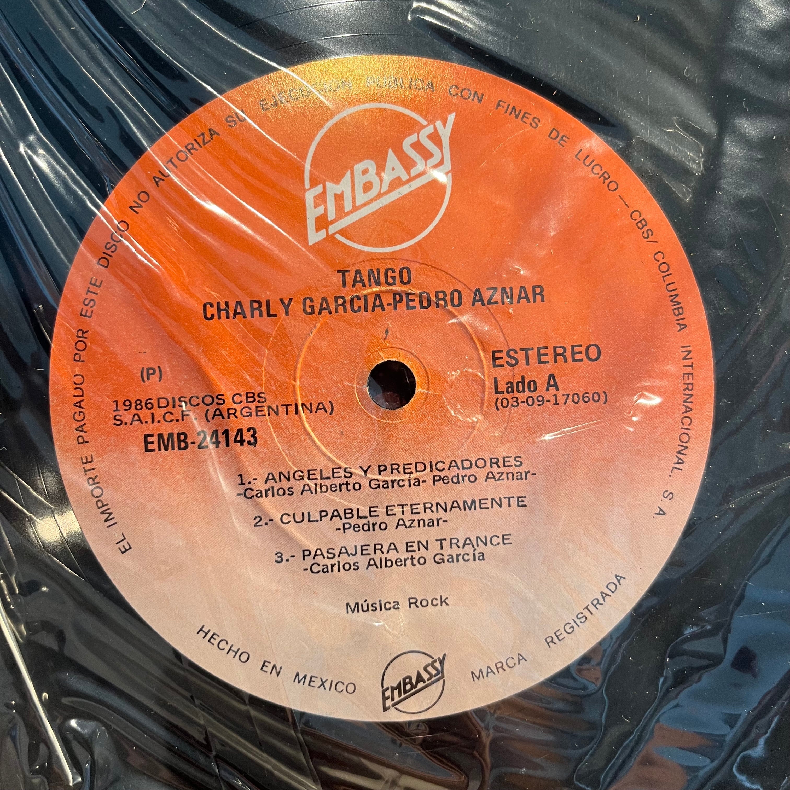 Charly Garcia - Pedro Aznar - Tango | Near Mint (NM) Very Good Plus (VG+)