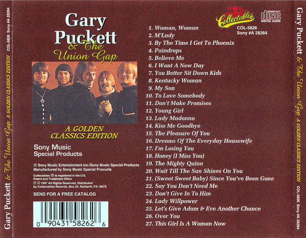 Gary Puckett & The Union Gap - A Golden Classics Edition (CD) | Near Mint (NM) Near Mint (NM)
