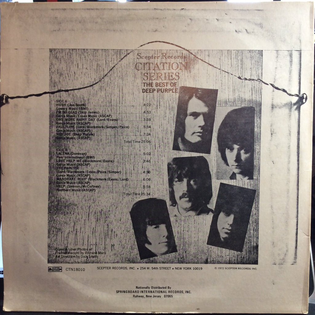 Deep Purple - The Best Of Deep Purple (VINYL) | Very Good Plus (VG+) Very Good Plus (VG+)