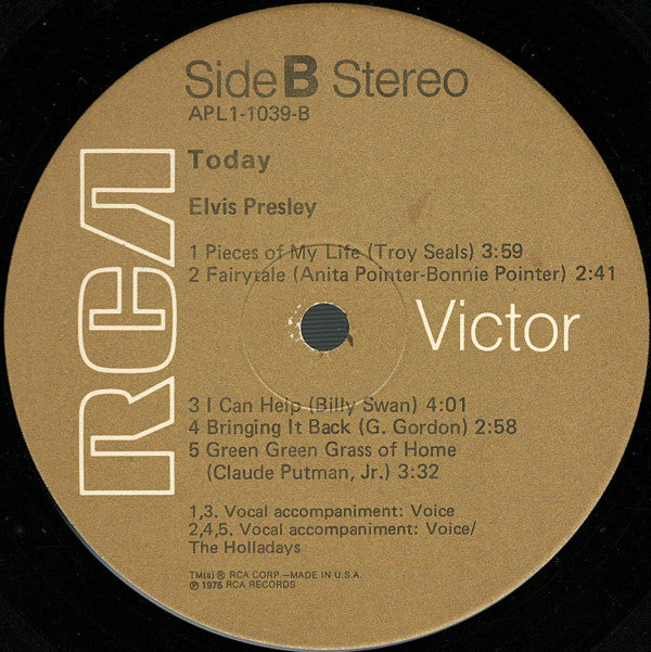 Elvis Presley - Today *TAN LABEL* | Very Good Plus (VG+) Near Mint (NM)
