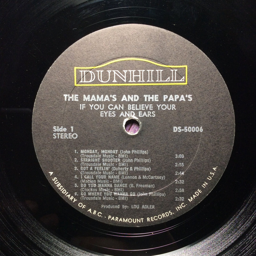 The Mamas & The Papas - If You Can Believe Your Eyes And Ears (VINYL) | Very Good Plus (VG+) Very Good (VG)