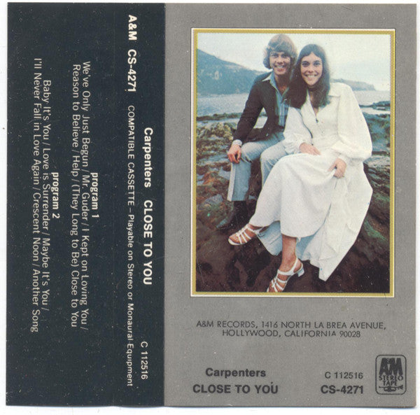 Carpenters - Close To You (CASSETTE) | Very Good Plus (VG+) Excellent (EX)