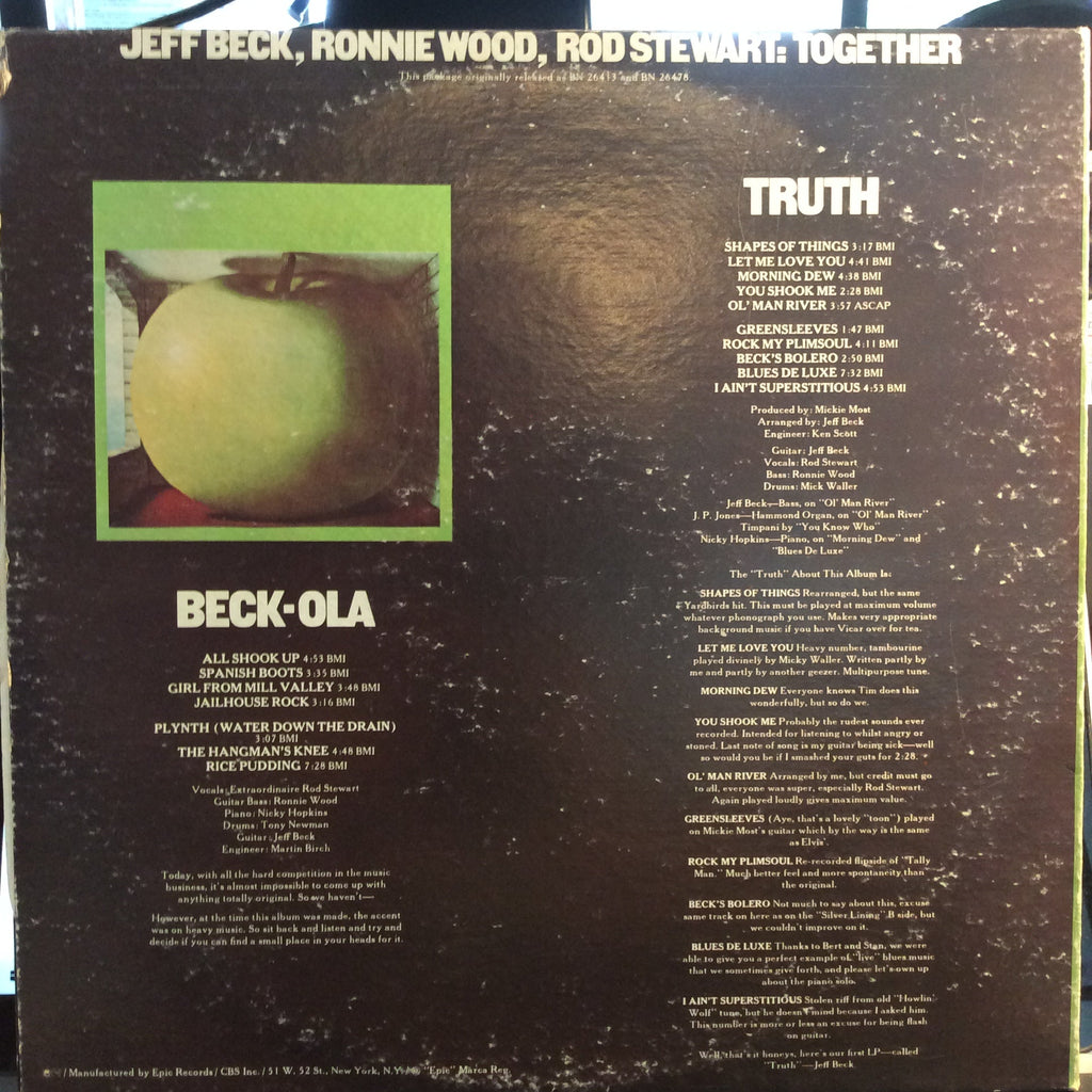 Jeff Beck - Truth/Beck-Ola (2xVINYL) | Very Good Plus (VG+)