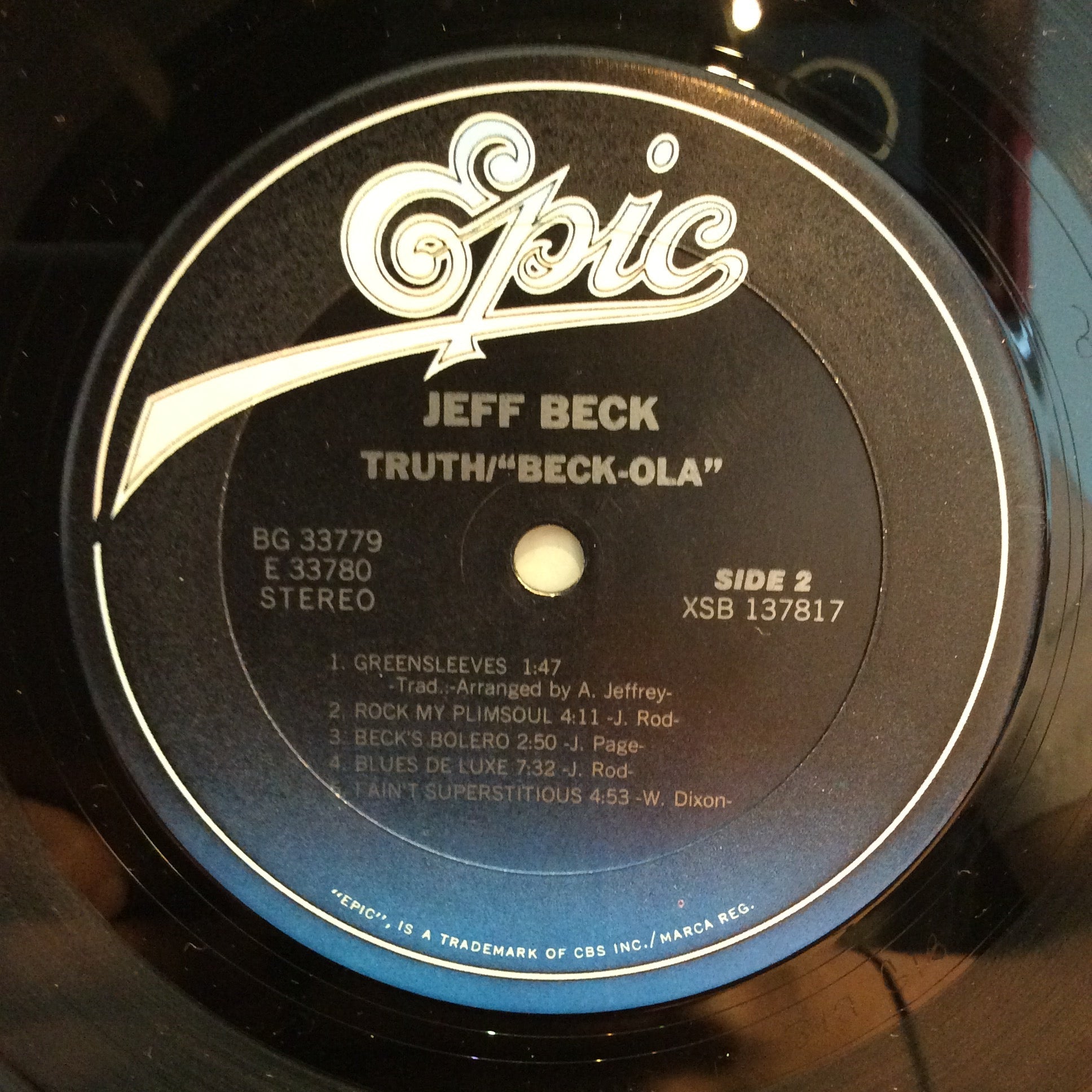 Jeff Beck - Truth/Beck-Ola (2xVINYL) | Very Good Plus (VG+)