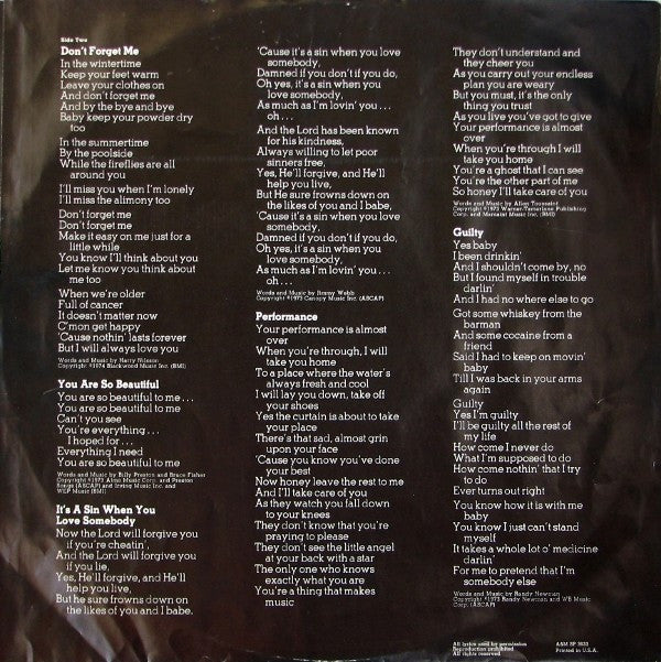 Joe Cocker - I Can Stand A Little Rain *PITMAN* | Very Good Plus (VG+) Very Good (VG)