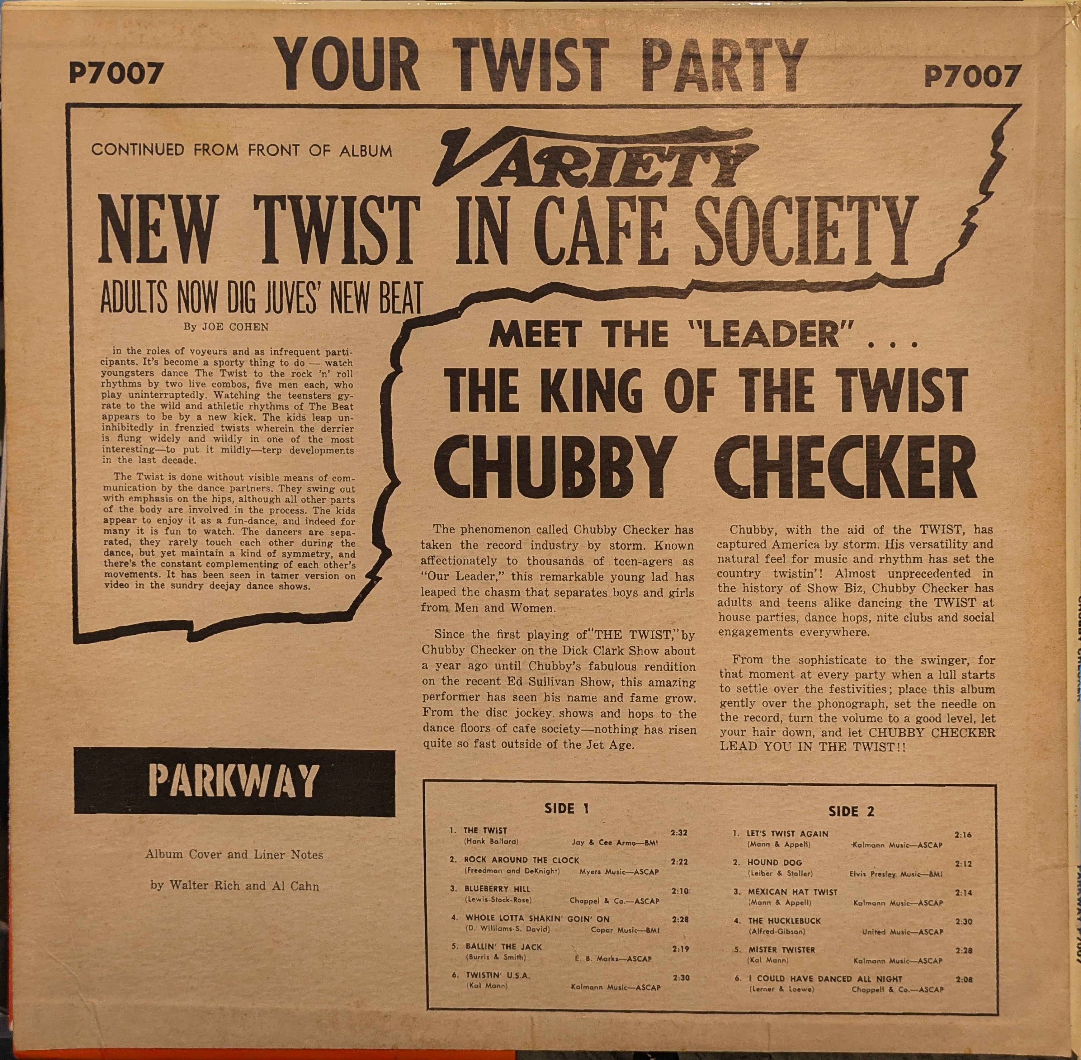 Chubby Checker - Your Twist Party (With The King Of Twist) | Very Good Plus (VG+) Near Mint (NM)