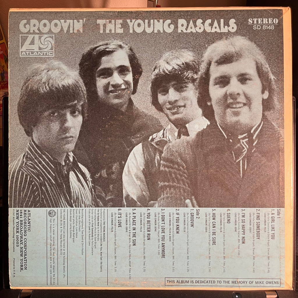 The Young Rascals - Groovin' *TERRE HAUTE* | Very Good Plus (VG+) Very Good Plus (VG+)