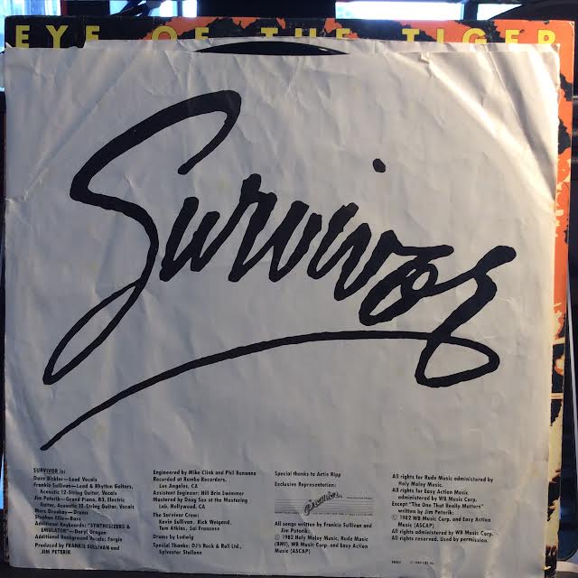 Survivor - Eye Of The Tiger (VINYL) | Very Good Plus (VG+) Excellent+ (EX+)