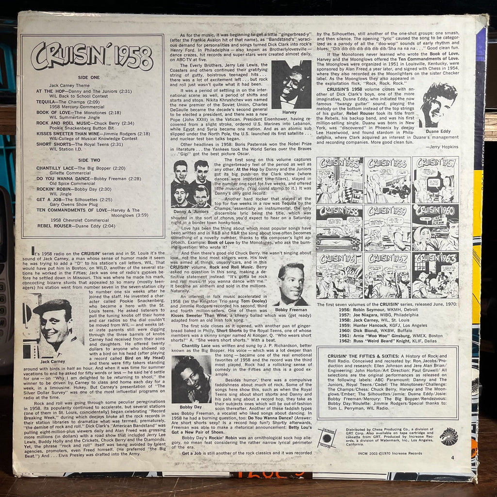 Various - Cruisin' 1958 (VINYL) | Very Good Plus (VG+) Very Good Plus Plus (VG++)
