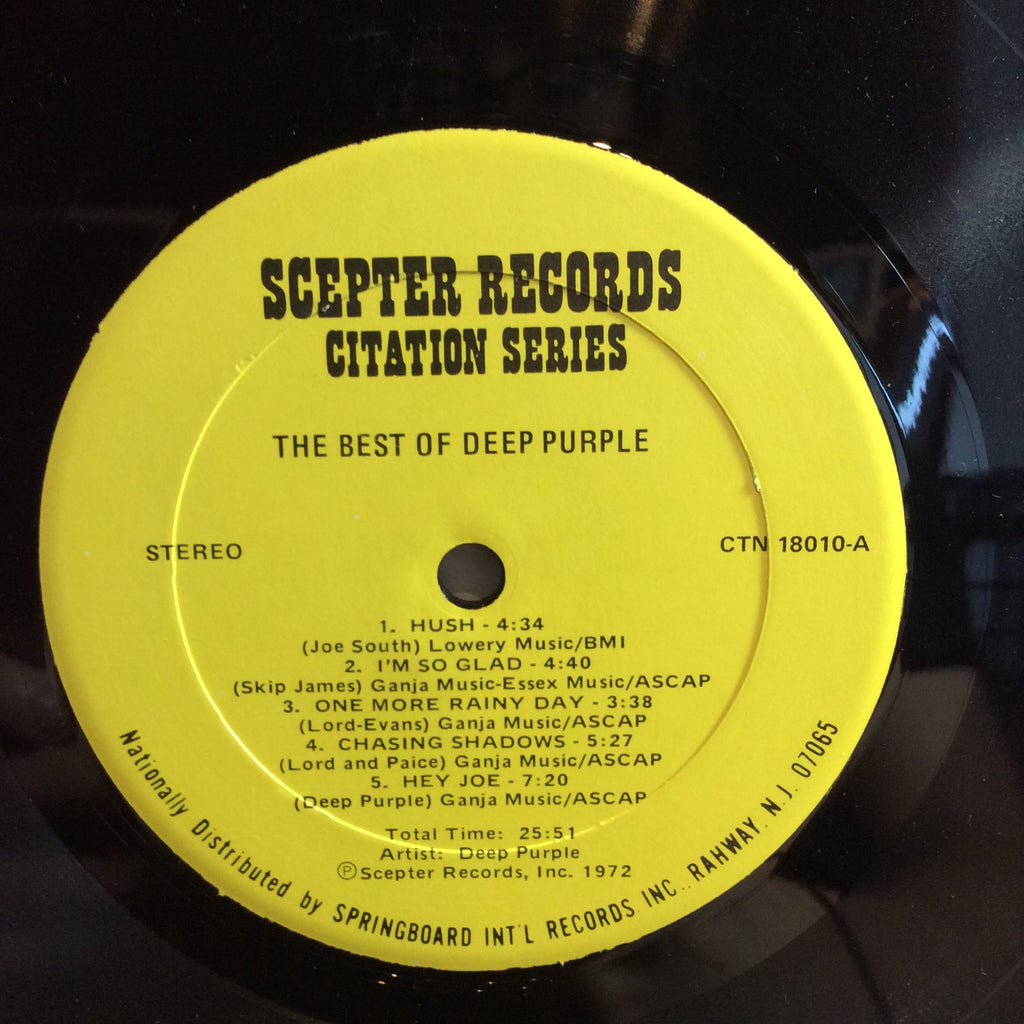Deep Purple - The Best Of Deep Purple (VINYL) | Very Good Plus (VG+) Very Good Plus (VG+)