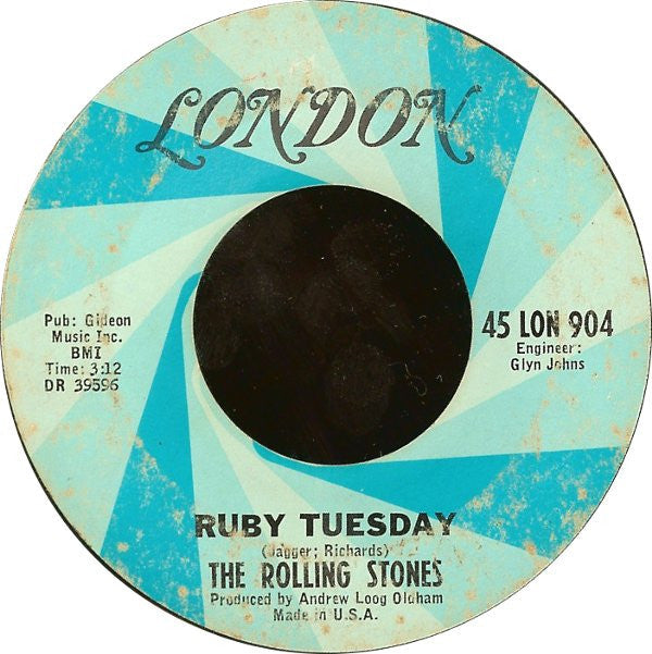 Let's Spend The Night Together / Ruby Tuesday (7" VINYL) | Very Good Plus (VG+) Very Good Plus (VG+)