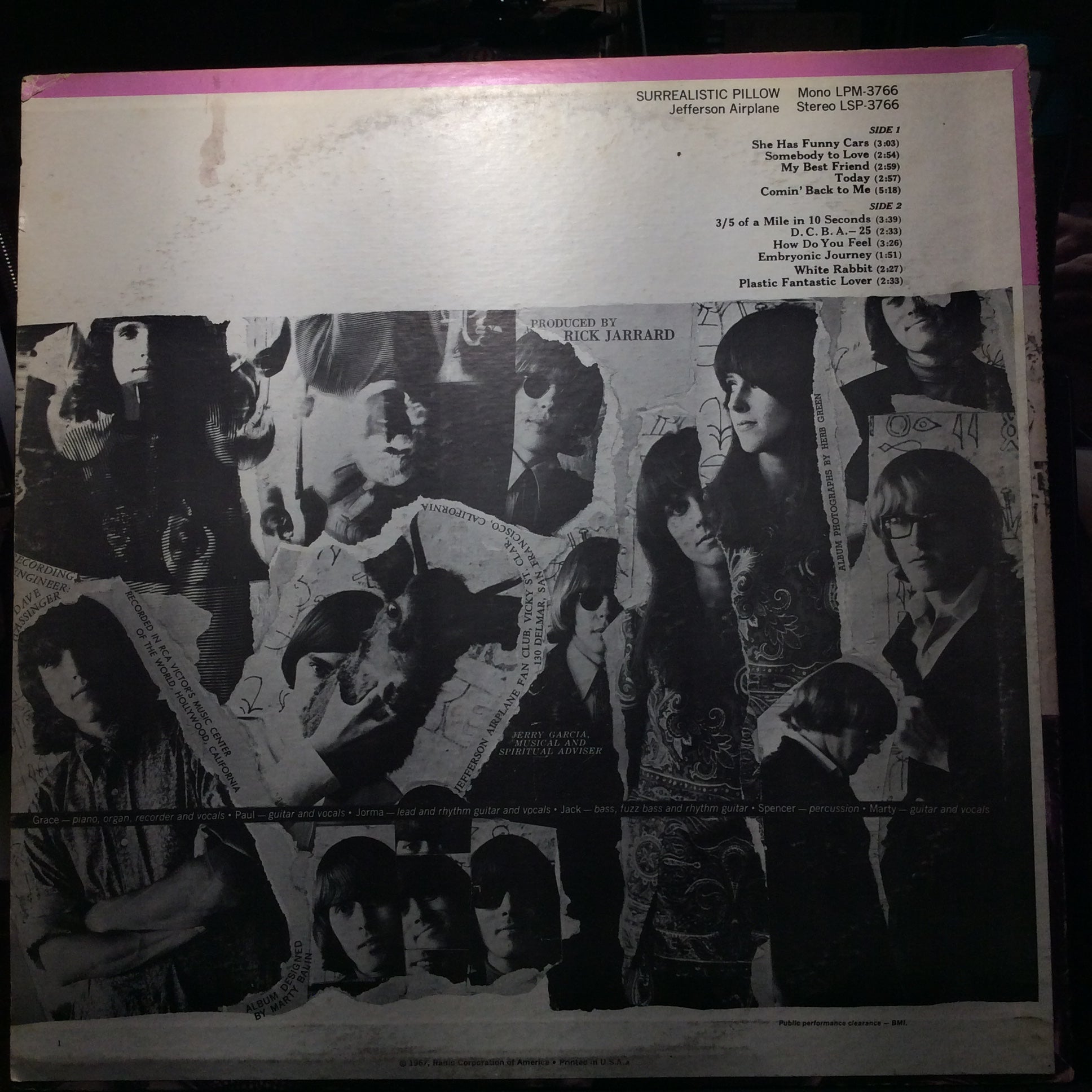 Jefferson Airplane - Surrealistic Pillow (VINYL) | Very Good Plus (VG+) Very Good Plus (VG+)