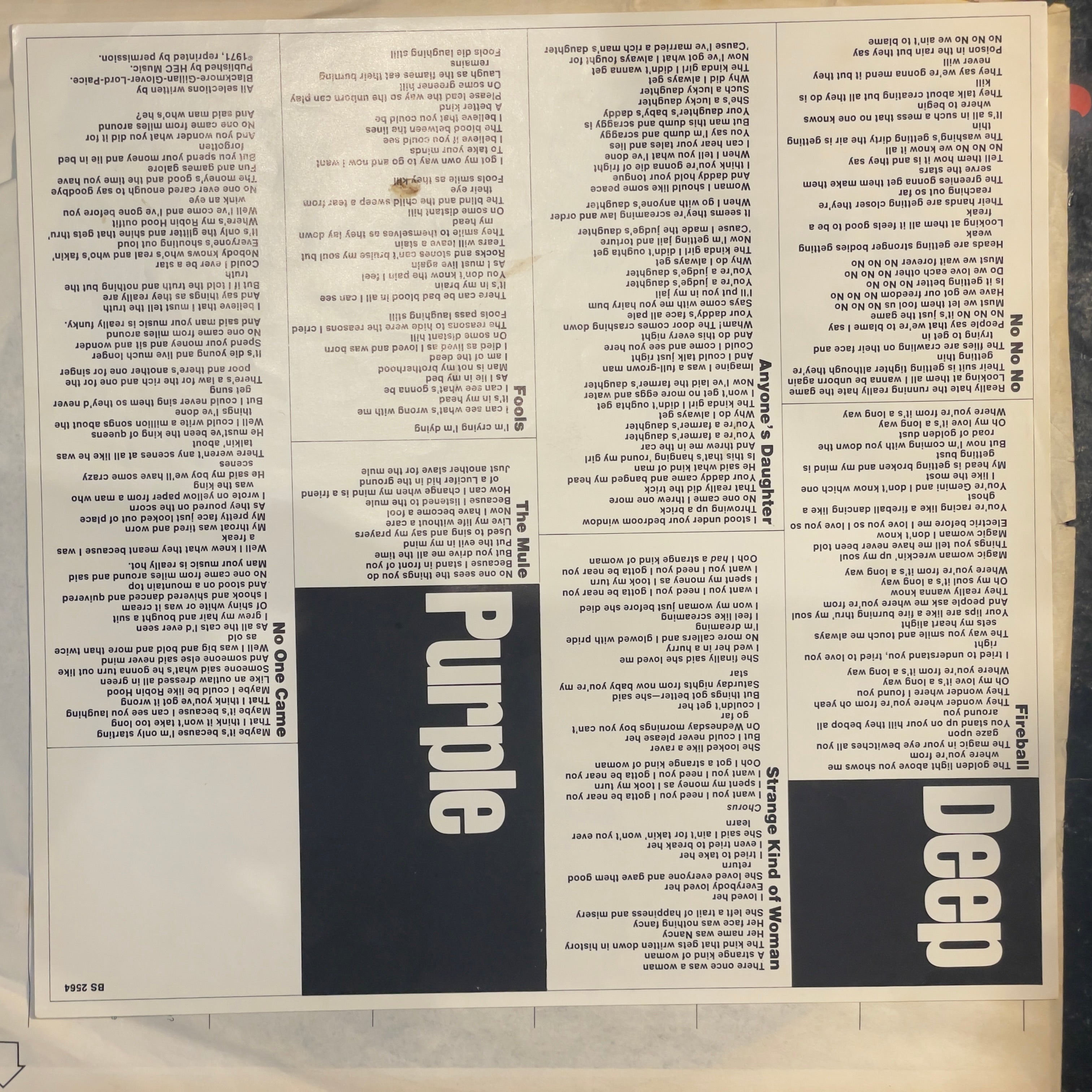 Deep Purple - Fireball (VINYL) | Very Good Plus (VG+) Very Good (VG)