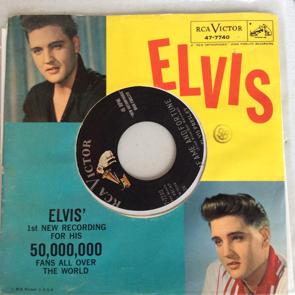 Elvis Presley - Stuck On You / Fame And Fortune (7" VINYL) | Very Good Plus (VG+) Excellent (EX)