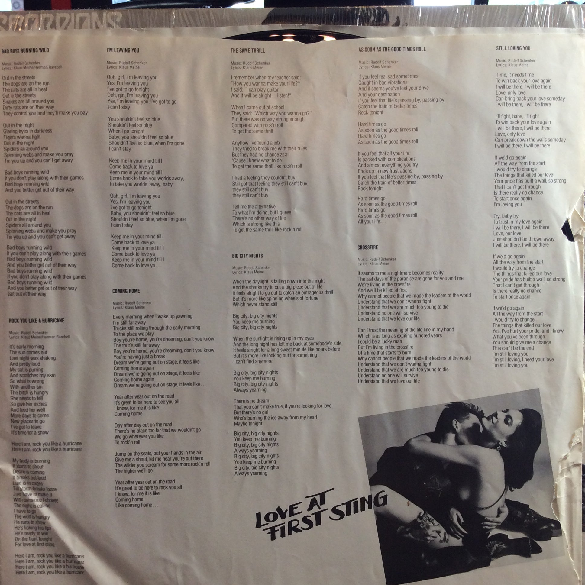 Scorpions - Love At First Sting (VINYL) | Very Good Plus (VG+) Excellent+ (EX+)