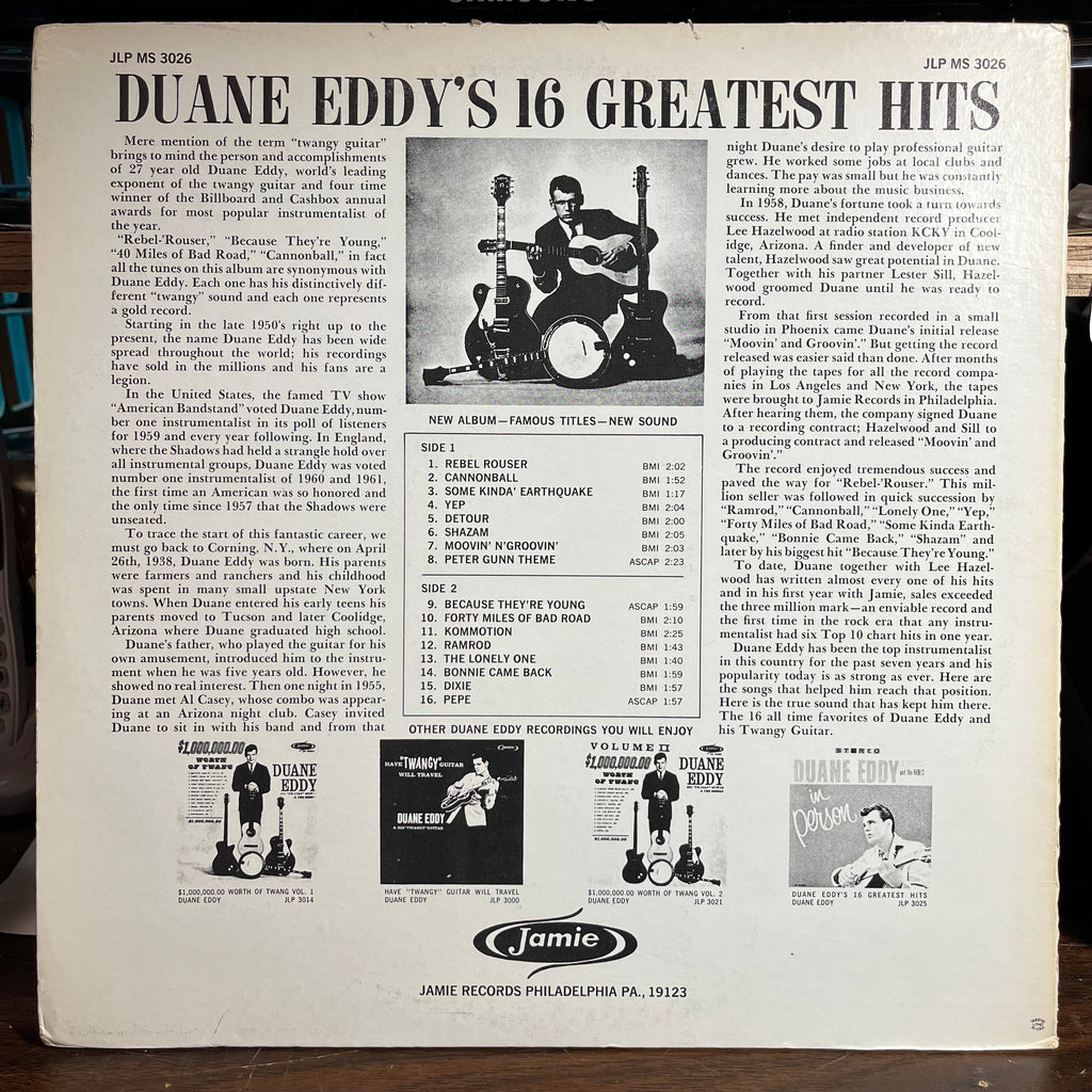 Duane Eddy's 16 Greatest Hits (VINYL) | Excellent (EX)