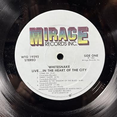 Whitesnake - Live... In The Heart Of The City (VINYL) | Very Good Plus (VG+)