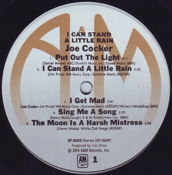 Joe Cocker - I Can Stand A Little Rain *PITMAN* | Very Good Plus (VG+) Very Good (VG)