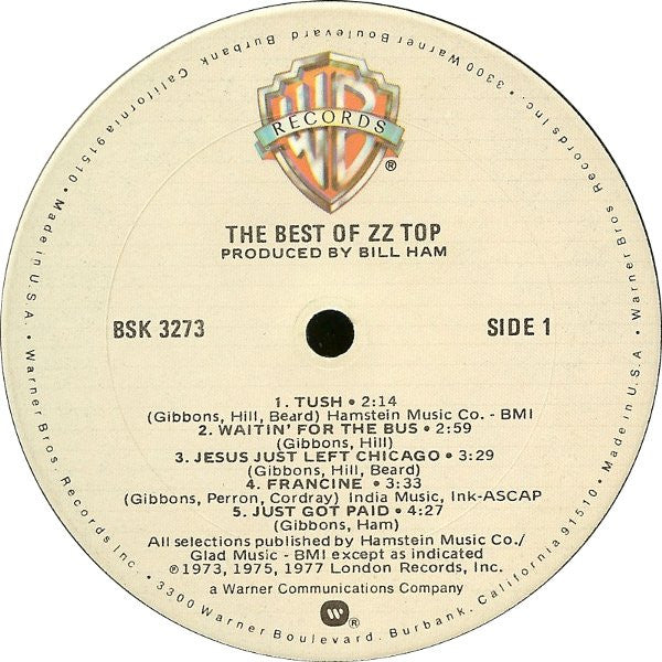 ZZ Top - The Best Of ZZ Top *JACKSONVILLE* | Very Good (VG) Excellent (EX)