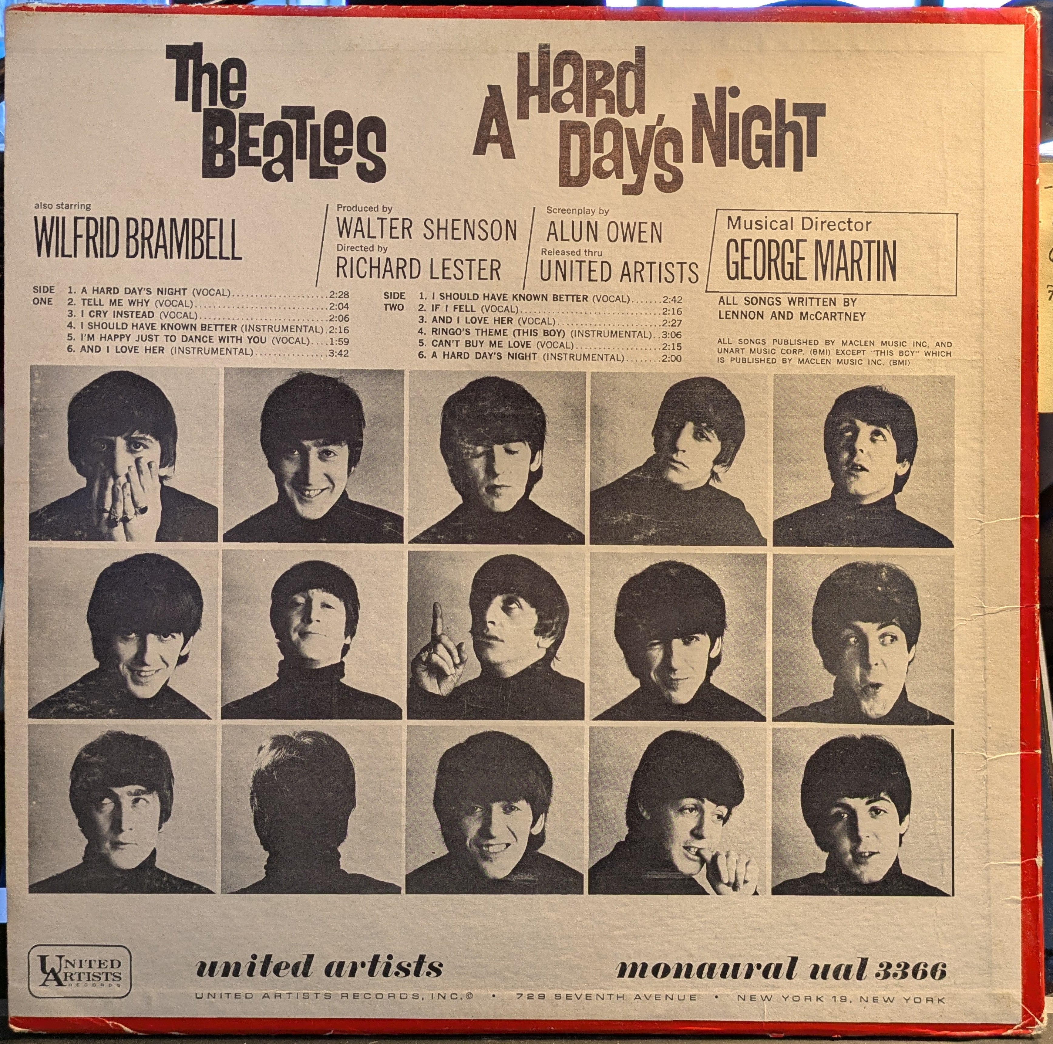 The Beatles - A Hard Day's Night (Original Motion Picture Sound Track) (VINYL) | Very Good (VG) Very Good Plus (VG+)
