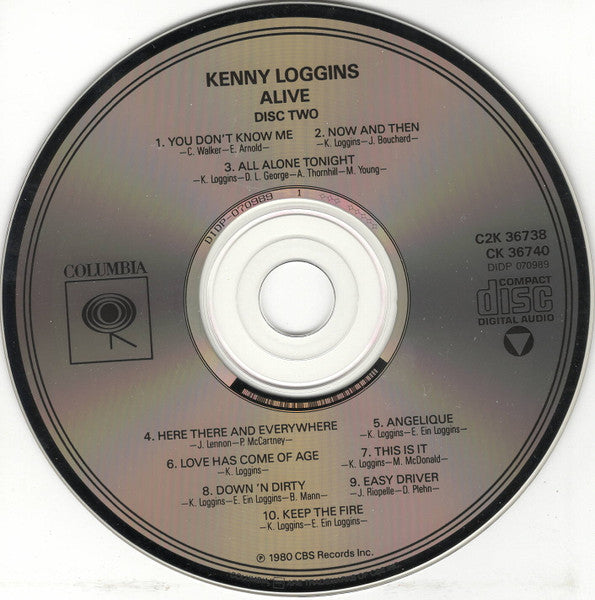 Kenny Loggins - Alive (2xCD) | Excellent (EX) Excellent (EX)