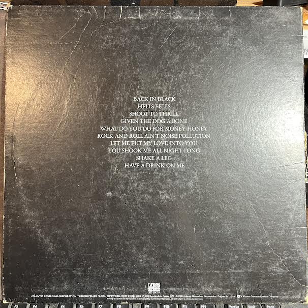 AC/DC - Back In Black (VINYL) | Very Good (VG) Very Good (VG)
