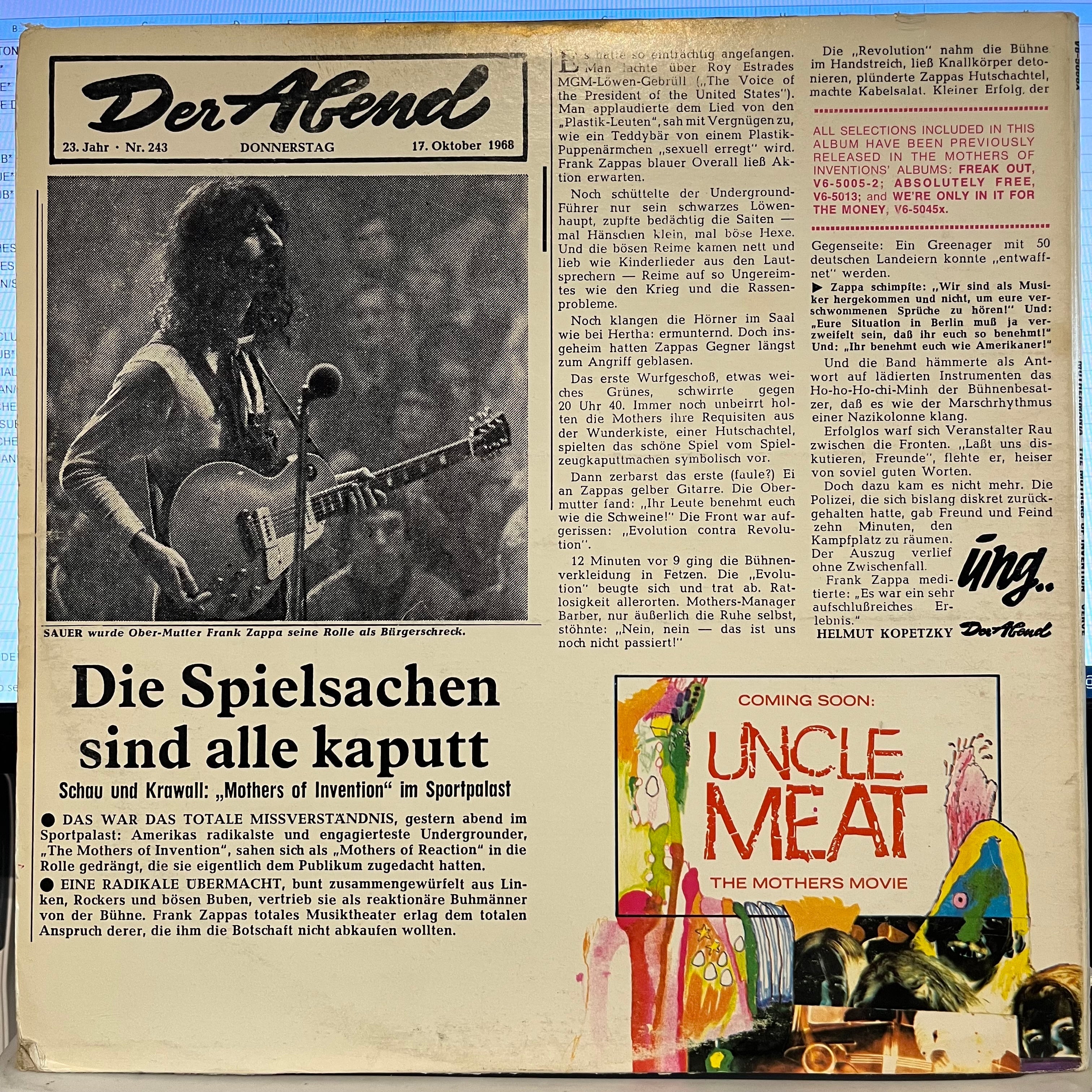 The Mothers - Mothermania (The Best Of The Mothers) | Very Good (VG) Very Good (VG)