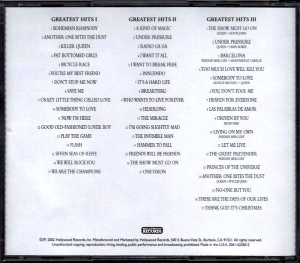 Queen - Greatest Hits I II & III (The Platinum Collection) (3xCD) | Excellent (EX) Excellent (EX)