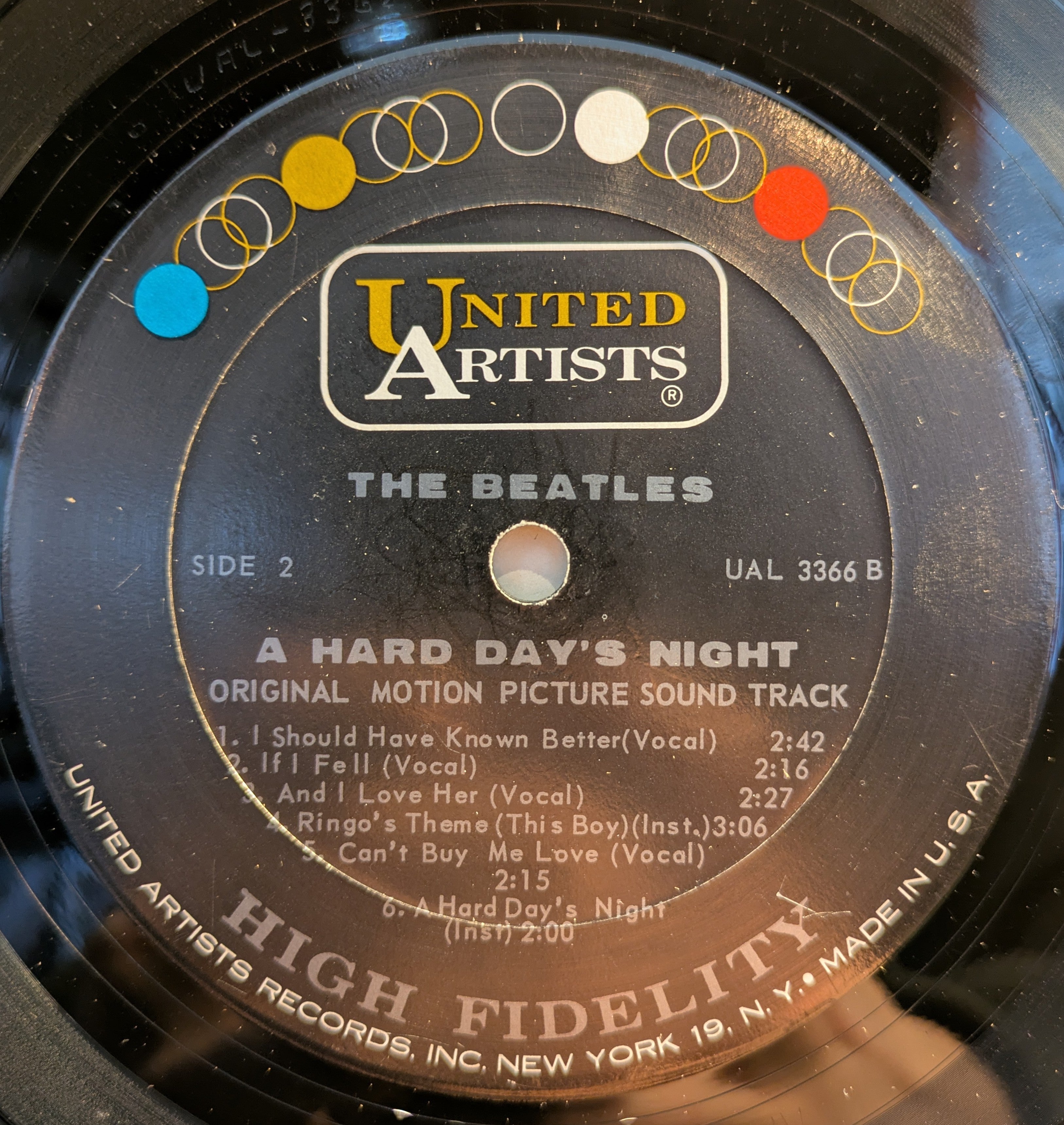 The Beatles - A Hard Day's Night (Original Motion Picture Sound Track) (VINYL) | Very Good (VG) Very Good Plus (VG+)