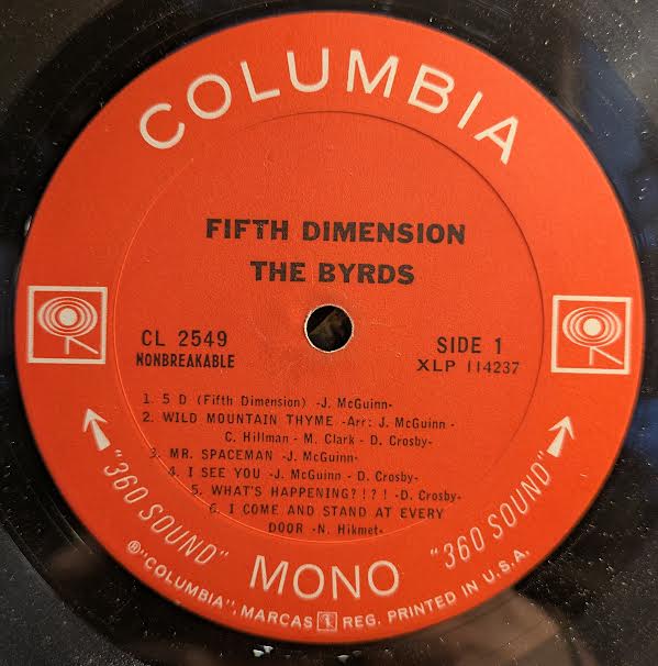 The Byrds - Fifth Dimension (VINYL) | Very Good (VG) Very Good (VG)