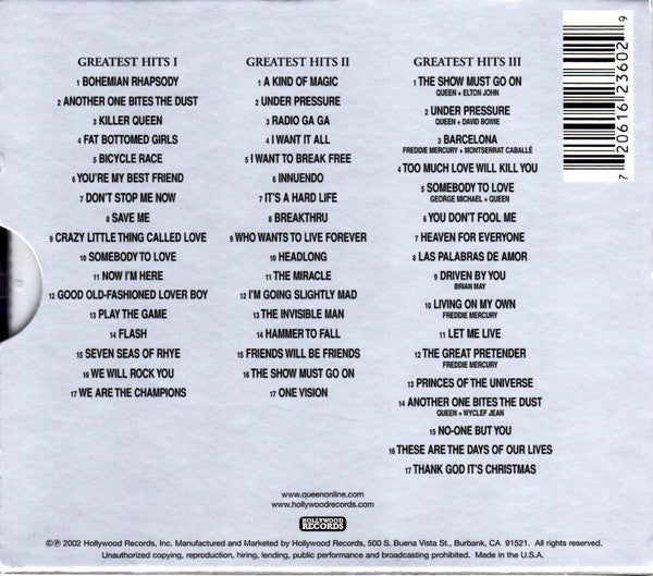 Queen - Greatest Hits I II & III (The Platinum Collection) (3xCD) | Excellent (EX) Excellent (EX)