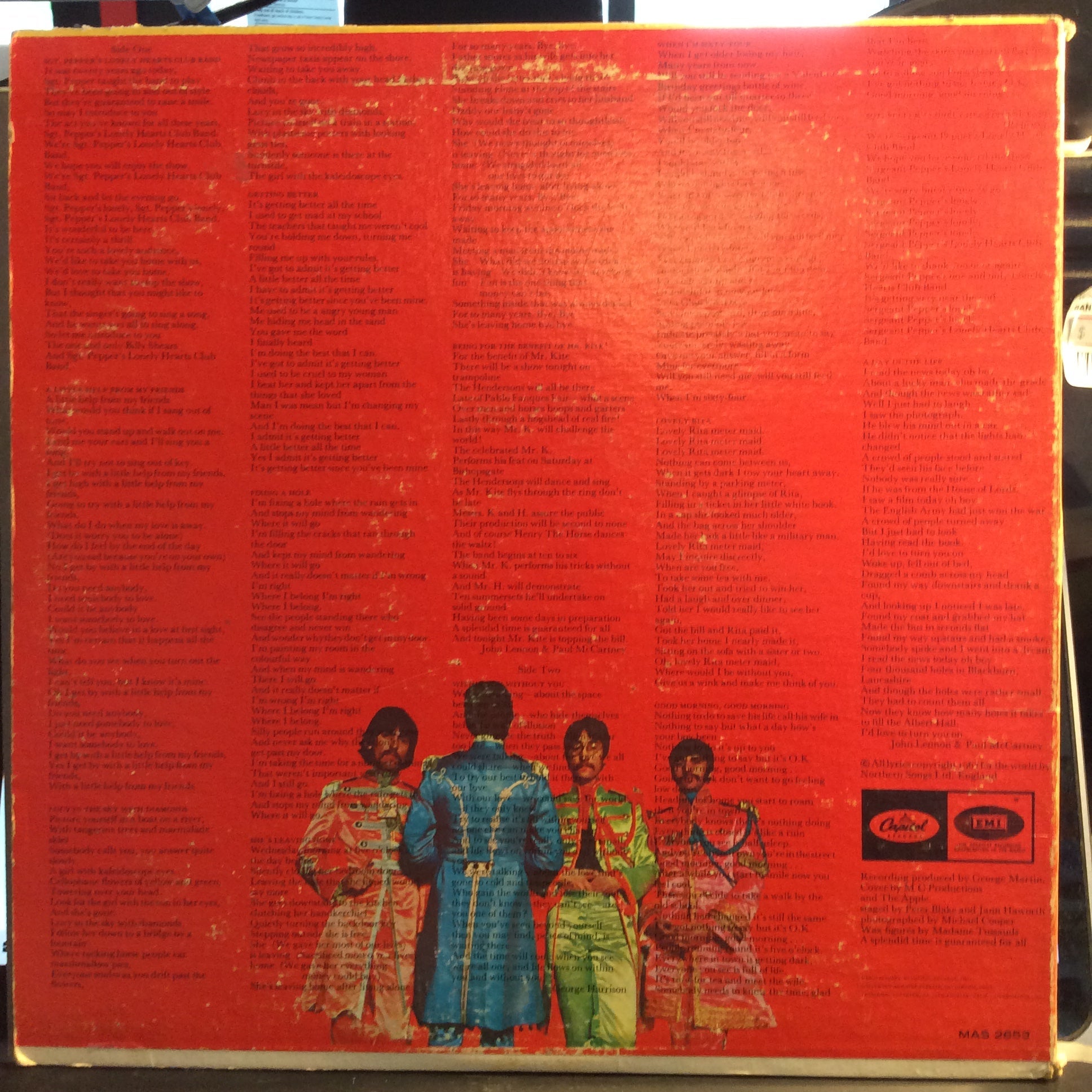 The Beatles - Sgt. Pepper's Lonely Hearts Club Band (VINYL) | Very Good (VG) Very Good Plus (VG+)