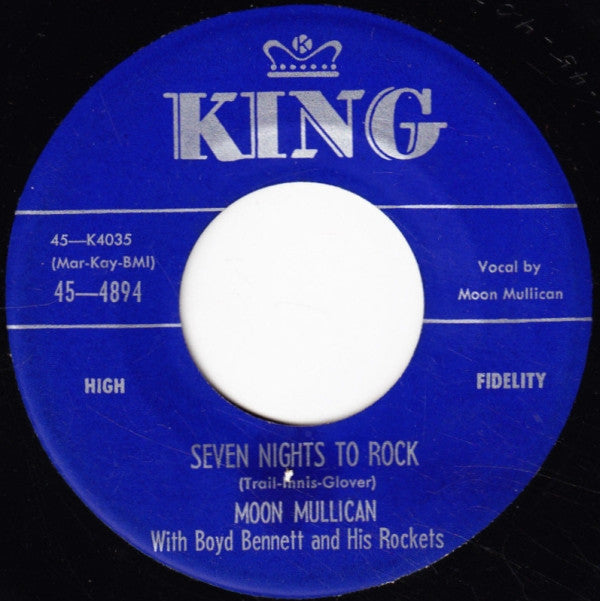 Moon Mullican - Honolulu Rock-A Roll-A / Seven Nights To Rock | Very Good (VG) Generic