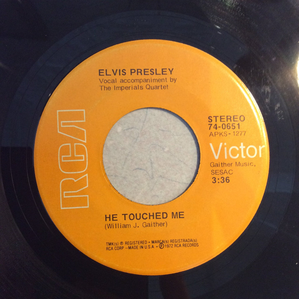Elvis Presley - He Touched Me / Bosom Of Abraham (7" VINYL) | Very Good (VG) Very Good Plus (VG+)