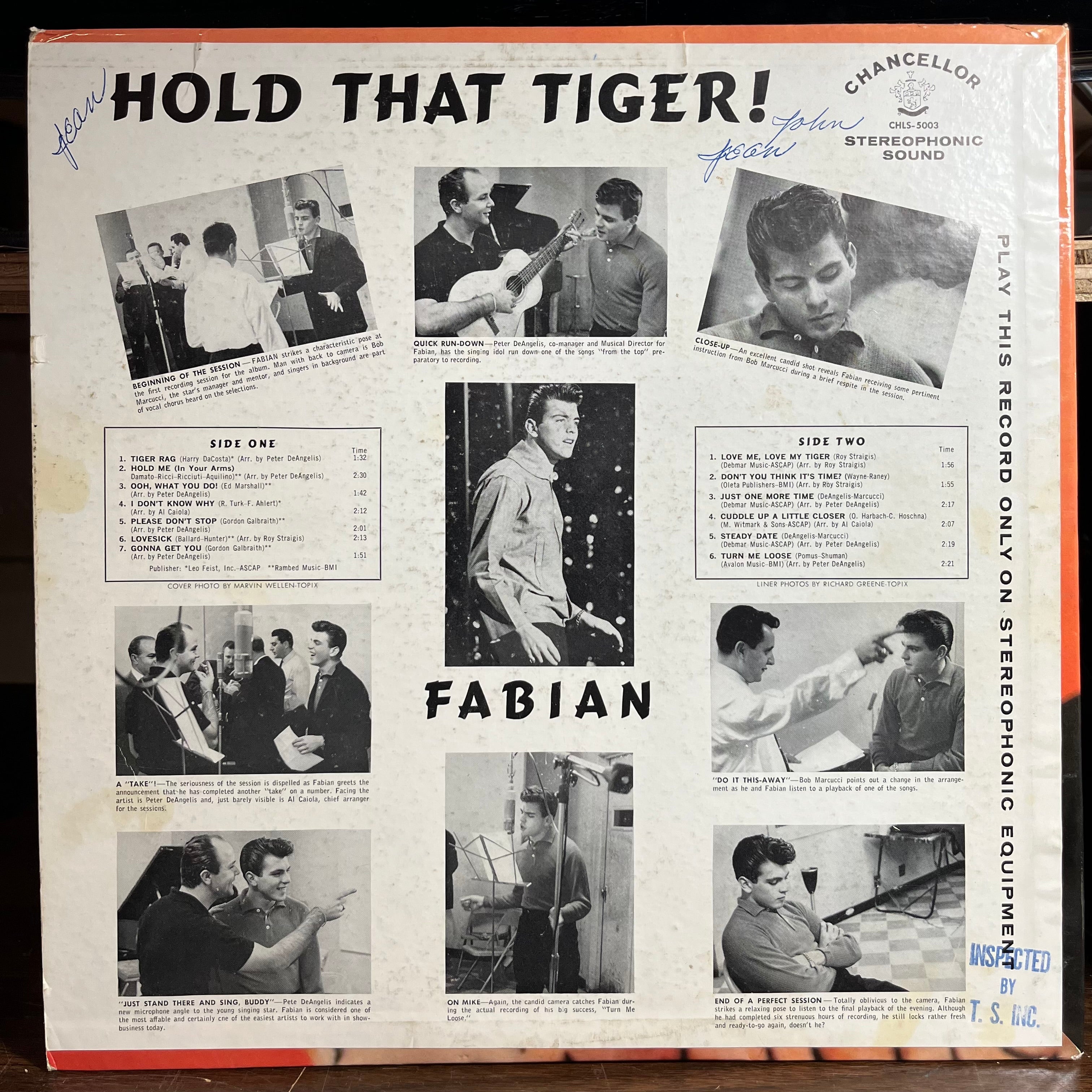 Fabian (6) - Hold That Tiger (VINYL) | Very Good (VG) Near Mint (NM)