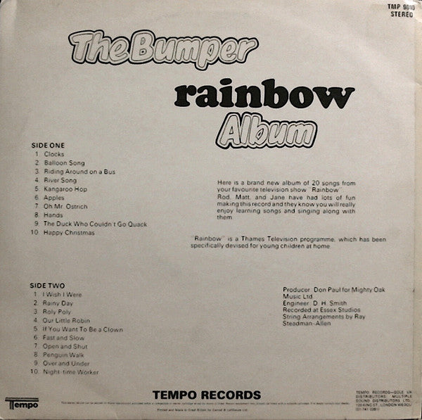 Rod, Matt and Jane - The Bumper Rainbow Album | Near Mint (NM) Near Mint (NM)
