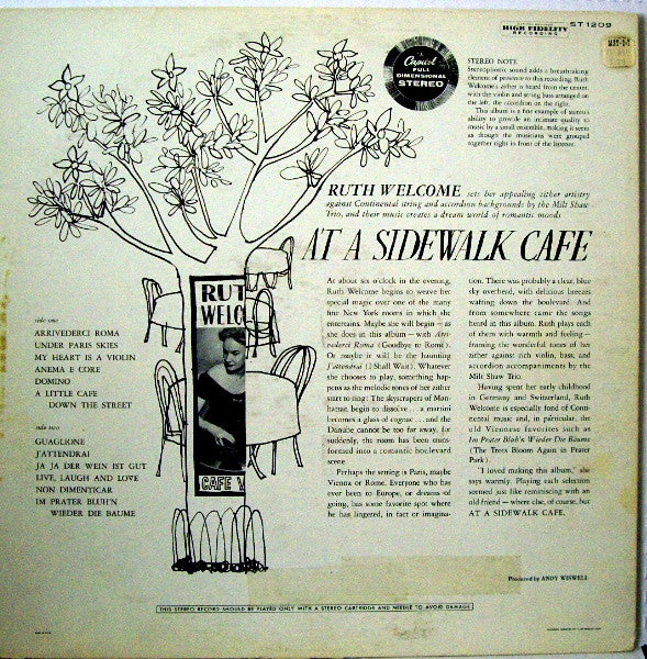 At A Sidewalk Cafe | Very Good Plus (VG+) Very Good Plus (VG+)