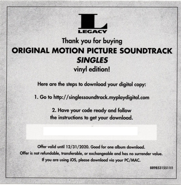 Various - Singles - Original Motion Picture Soundtrack (VINYL) |