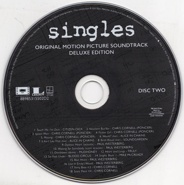 Various - Singles - Original Motion Picture Soundtrack (VINYL) |