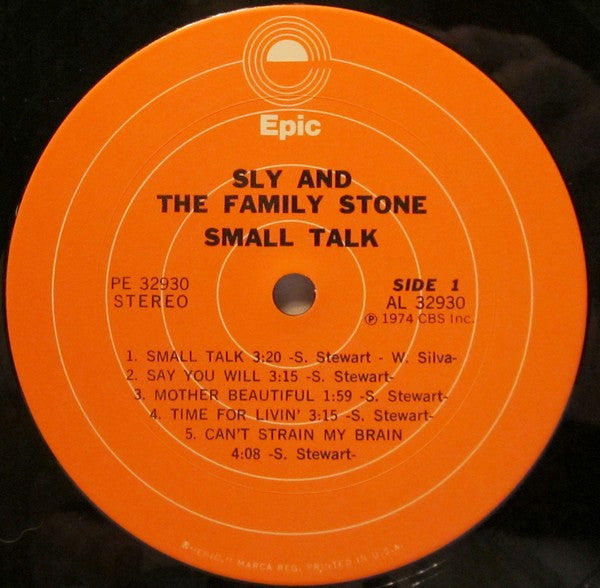 Sly & The Family Stone - Small Talk | Near Mint (NM) Very Good (VG)