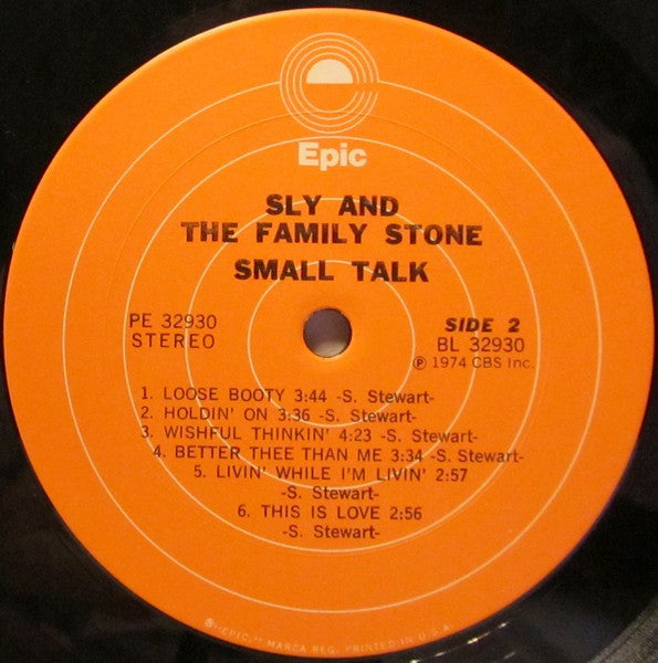 Sly & The Family Stone - Small Talk | Near Mint (NM) Very Good (VG)