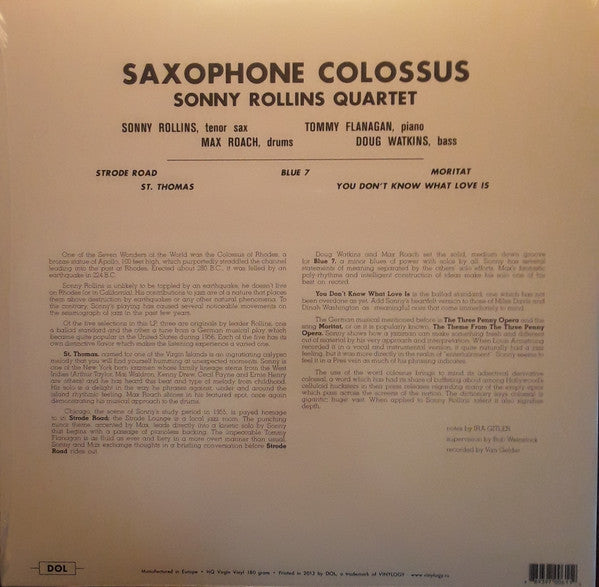 Sonny Rollins - Saxophone Colossus | Mint (M) Mint (M)