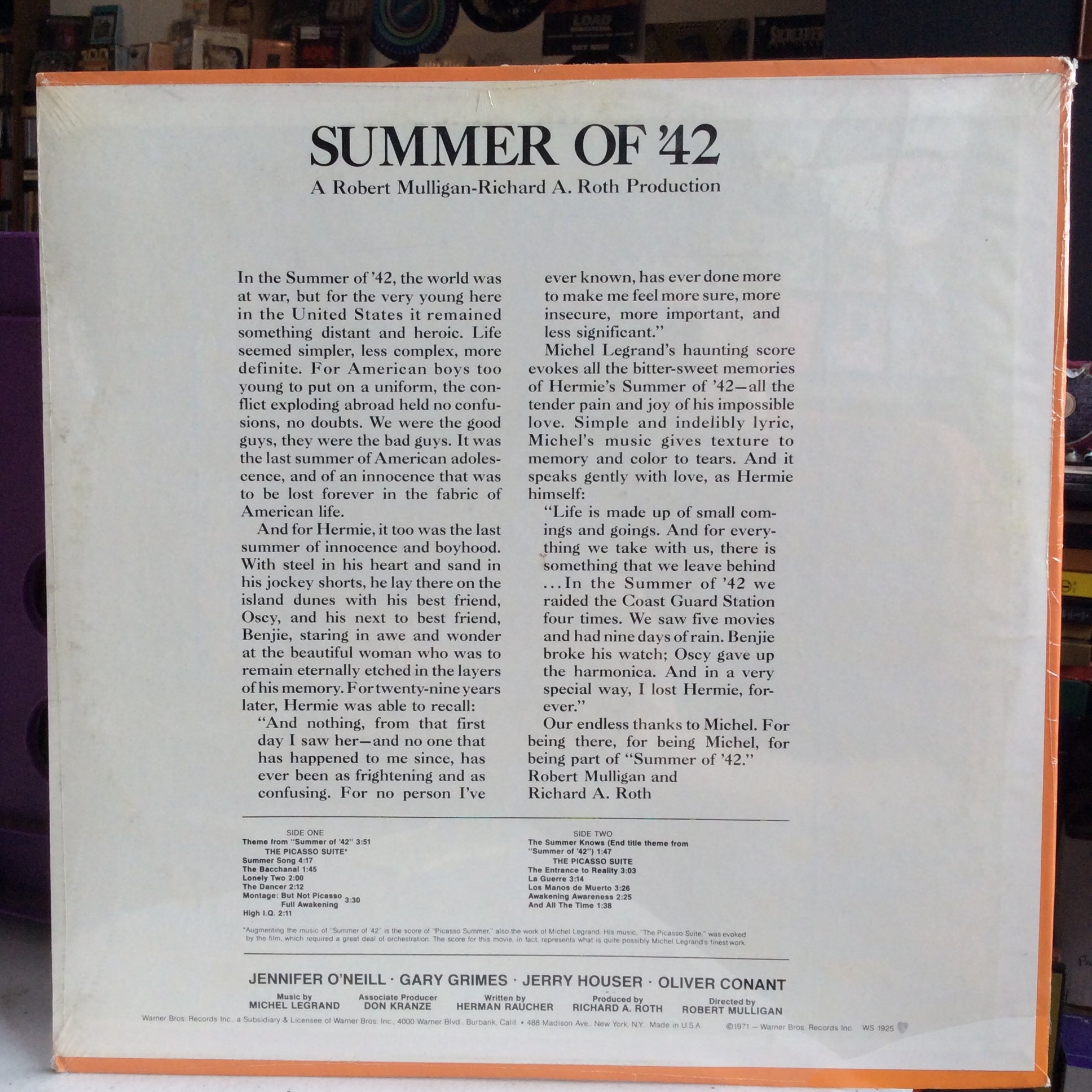 Summer Of '42 (VINYL) | Mint (M) Near Mint (NM)