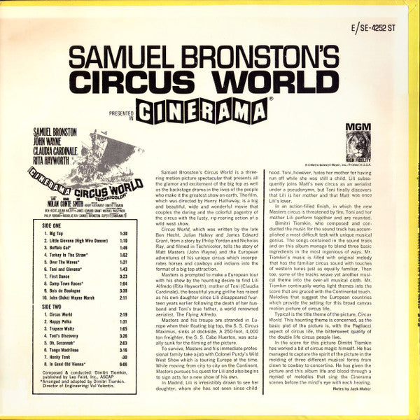 Circus World - The Original Sound Track Album (VINYL) | Mint (M) Near Mint (NM)