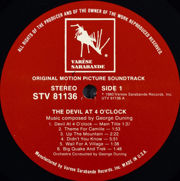 The Devil At 4 O'Clock (Original Motion Picture Soundtrack) (VINYL) | Mint (M) Near Mint (NM)