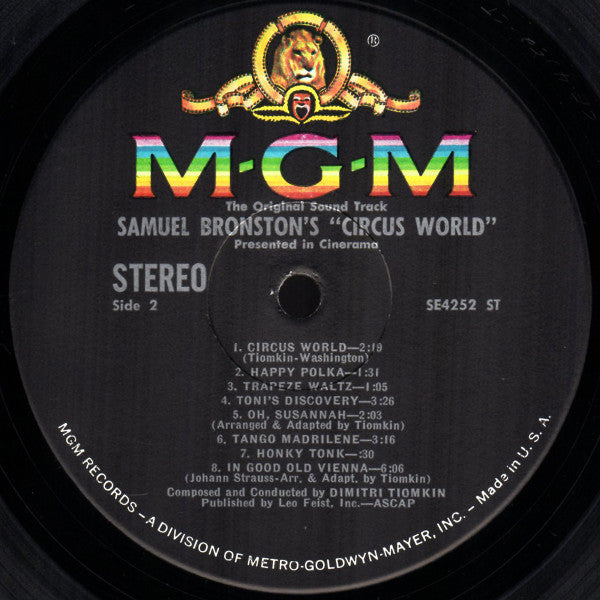 Circus World - The Original Sound Track Album (VINYL) | Mint (M) Near Mint (NM)