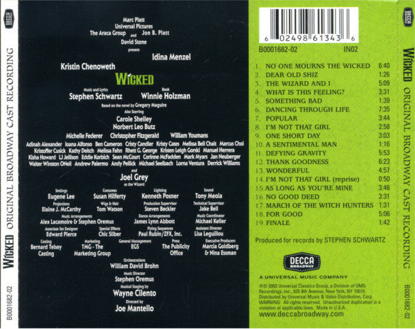 Wicked (Original Broadway Cast Recording) (CD) | Mint (M) Mint (M)