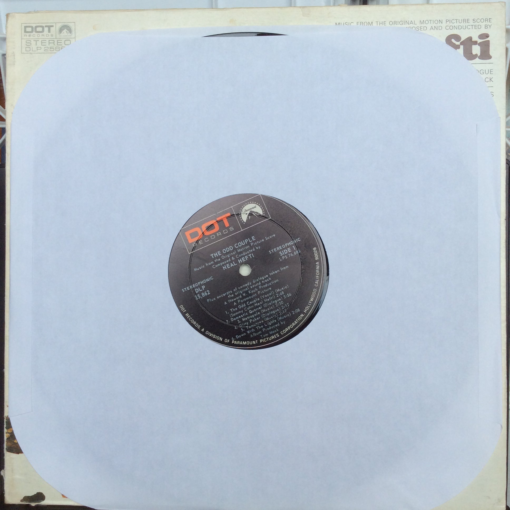 The Odd Couple (Music From The Original Motion Picture Score) (VINYL) | Excellent+ (EX+) Very Good Plus (VG+)